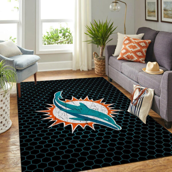 Miami Dolphins Rugs Living Room Rug Floor Rug Regtangle Carpet