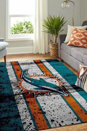 Miami Dolphins Rugs Living Room Rug Floor Rug Regtangle Carpet