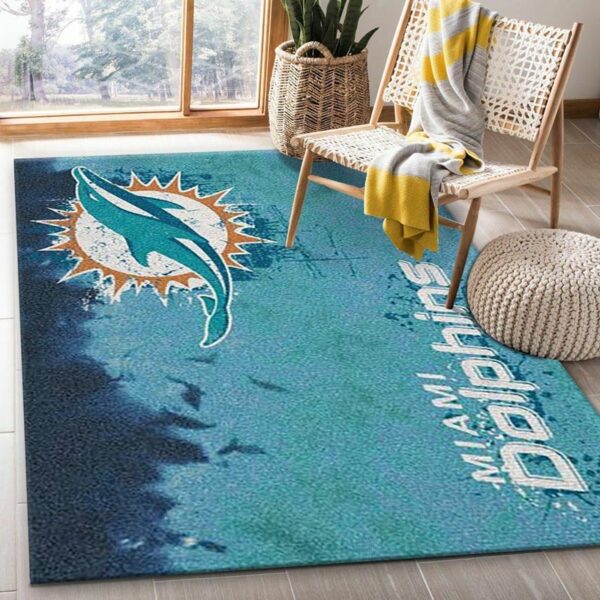 Miami Dolphins Rugs Living Room Rug Floor Rug Regtangle Carpet