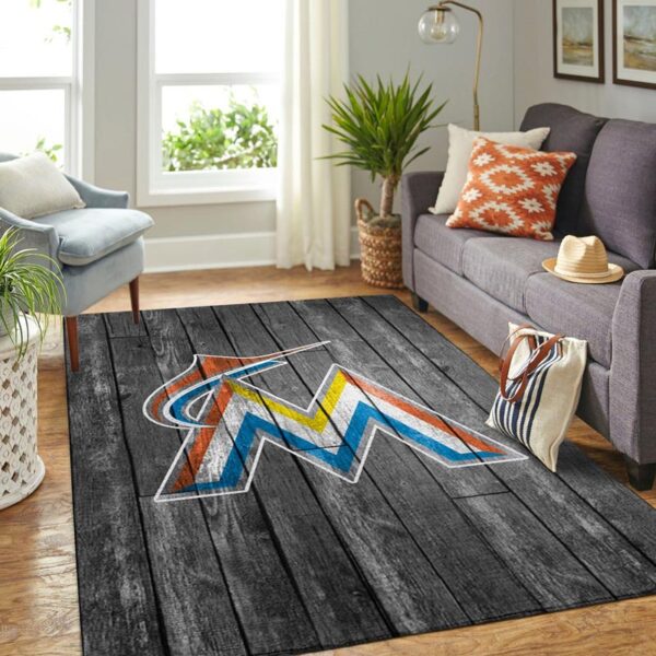 Miami Marlins Rug Living Room Carpet Regtangle Carpet Floor Decor