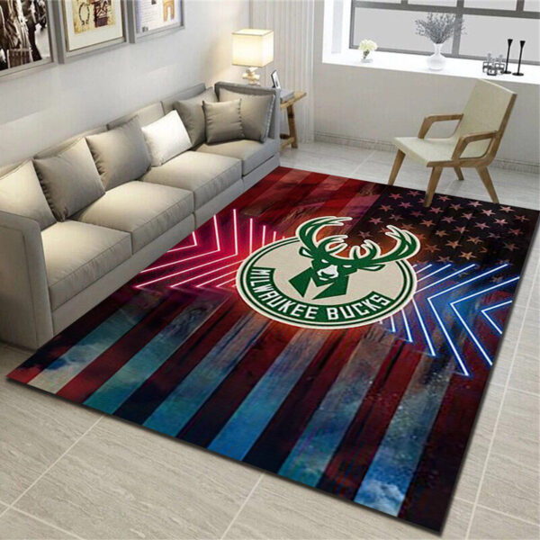 Milwaukee Bucks Rug Living Room Carpet Regtangle Carpet Floor Decor