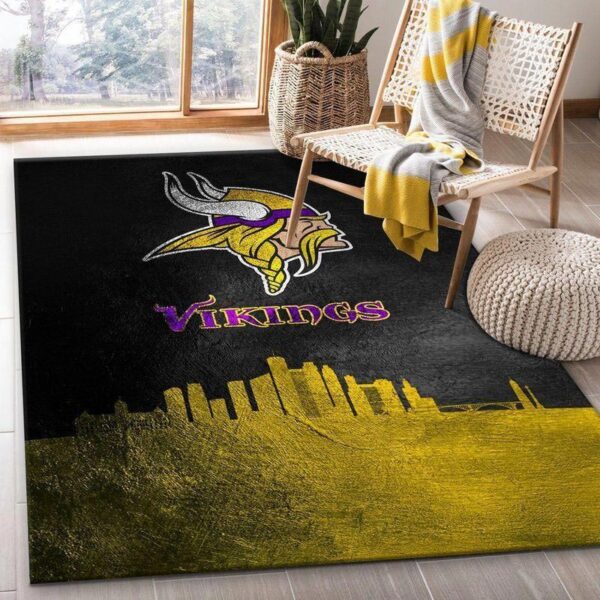 Minnesota Vikings Area Rug Living Room Rug Floor Rug Regtangle Carpet