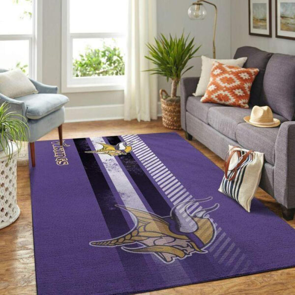 Minnesota Vikings Rug Living Room Rug Floor Rug Regtangle Carpet
