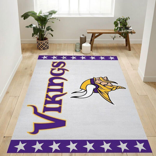 Minnesota Vikings Rug Living Room Rug Floor Rug Regtangle Carpet