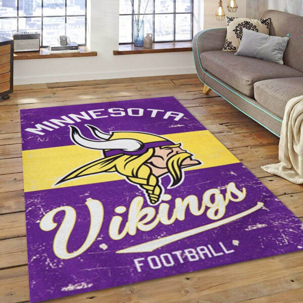 Minnesota Vikings Rug Living Room Rug Floor Rug Regtangle Carpet