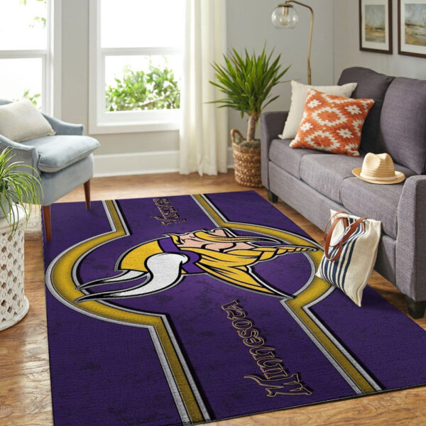 Minnesota Vikings Rug Living Room Rug Floor Rug Regtangle Carpet