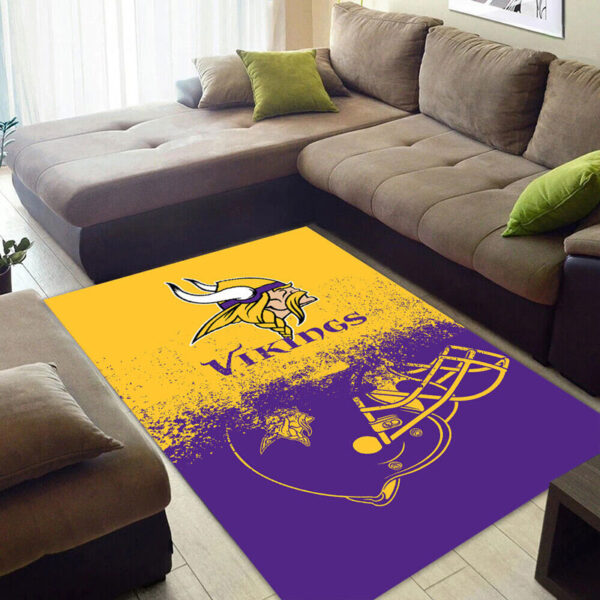 Minnesota Vikings Rug Living Room Rug Floor Rug Regtangle Carpet