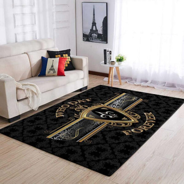 New Orleans Saints Rug Bathroom Rug Floor Rug Regtangle Carpet