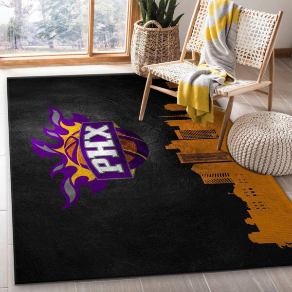 Phoenix Suns Rug Living Room Carpet Regtangle Carpet Floor Decor
