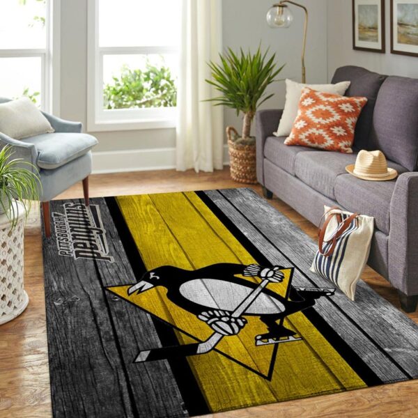 Pittsburgh Penguins Rug Living Room Carpet Regtangle Carpet Floor Decor