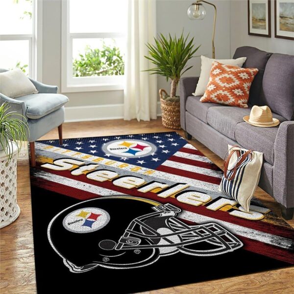 Pittsburgh Steelers Area Rug Living Room Rug Floor Rug Regtangle Carpet