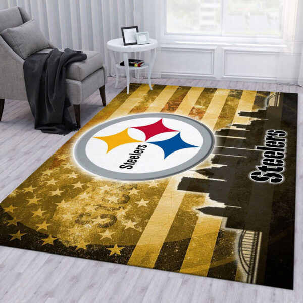Pittsburgh Steelers Rug Living Room Rug Floor Rug Regtangle Carpet