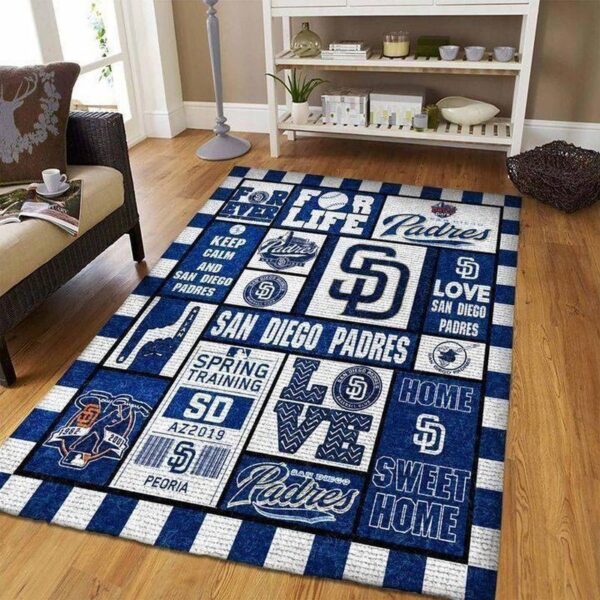 San Diego Padres Rug Living Room Carpet Regtangle Carpet Floor Decor