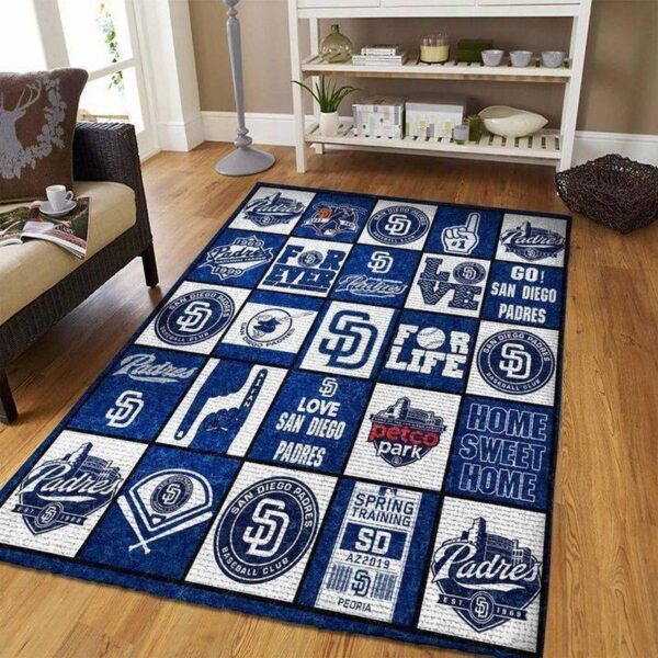 San Diego Padres Rug Living Room Carpet Regtangle Carpet Floor Decor