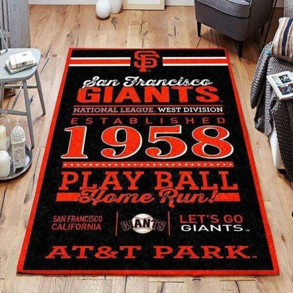 San Francisco Giants Rug Living Room Carpet Regtangle Carpet Floor Decor
