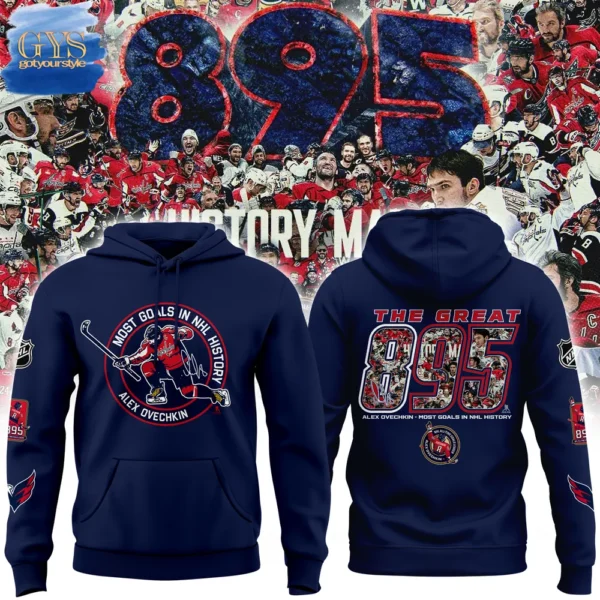 Alexander Ovechkin Most Goals In NHL History Navy Hoodie