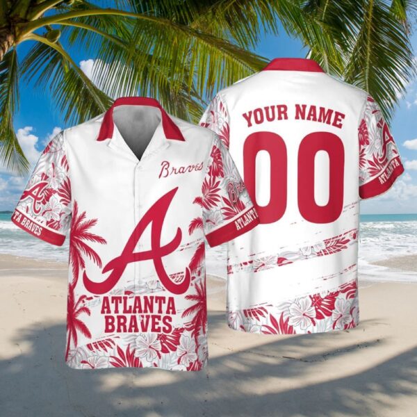 Atlanta Braves Personalized Palms Aloha Hawaiian Shirt for Men And Women