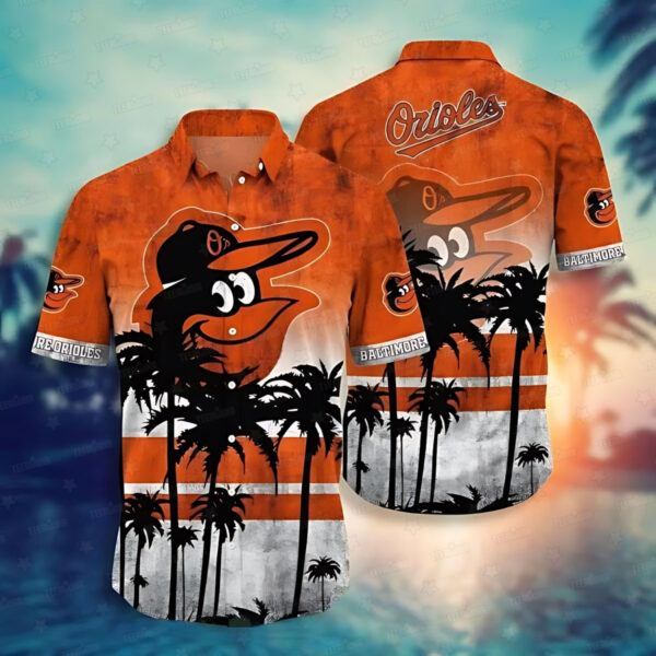 Baltimore Orioles Palm Horizon Aloha Hawaiian Shirt for Men And Women