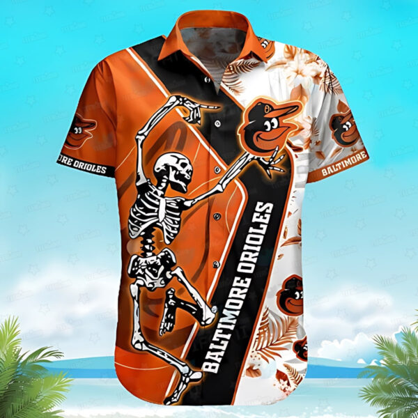 Baltimore Orioles Skeleton Swing Aloha Hawaiian Shirt for Men And Women