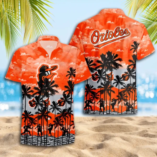 Baltimore Orioles Sunset Swing Aloha Hawaiian Shirt for Men And Women