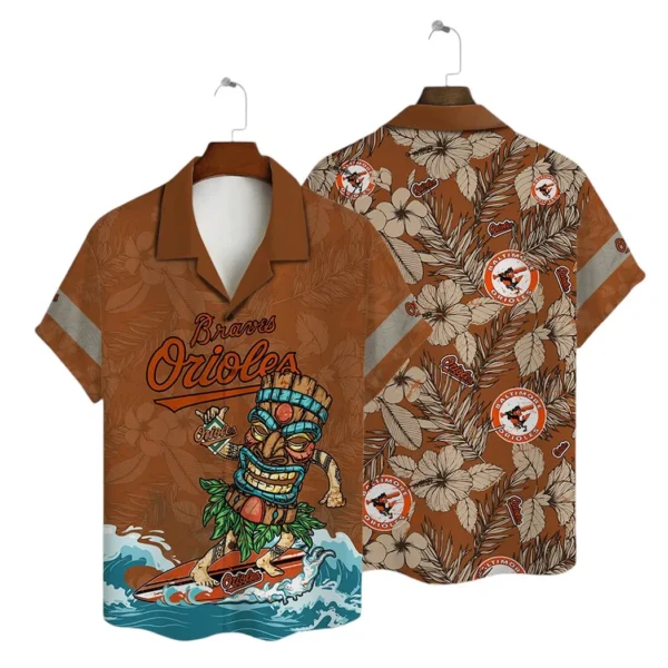 Baltimore Orioles Tiki Surfer Aloha Hawaiian Shirt for Men And Women