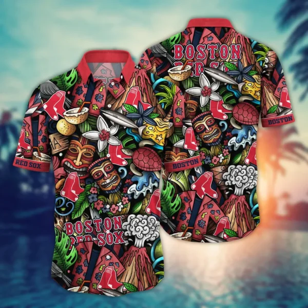 Boston Red Sox Tiki Jungle Aloha Hawaiian Shirt for Men And Women