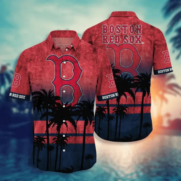 Boston Red Sox Tropical Palm Paradise Aloha Hawaiian Shirt for Men And Women