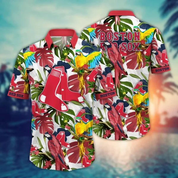 Boston Red Sox Tropical Parrot Aloha Hawaiian Shirt for Men And Women