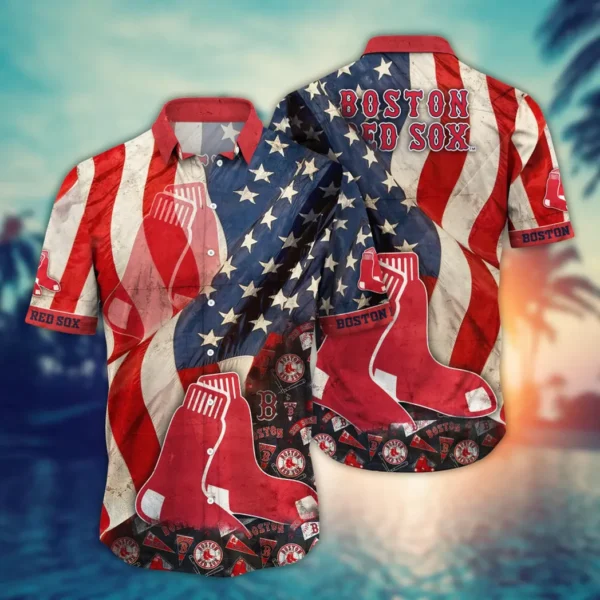 Boston Red Sox Vintage American Pride Aloha Hawaiian Shirt for Men And Women
