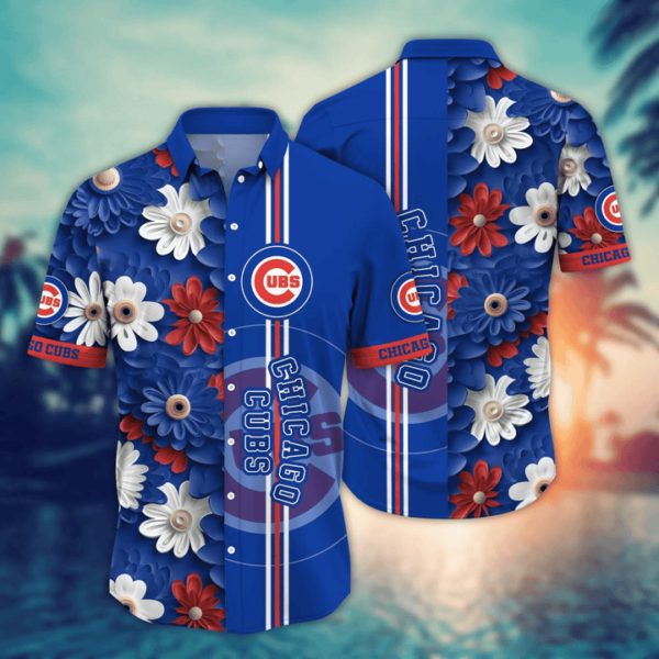 Chicago Cubs Bold Blossom Aloha Hawaiian Shirt for Men And Women