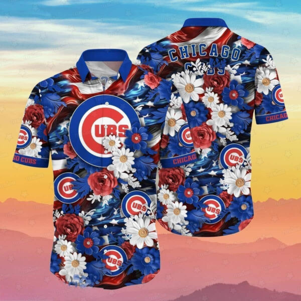 Chicago Cubs Floral Paradise Aloha Hawaiian Shirt for Men And Women