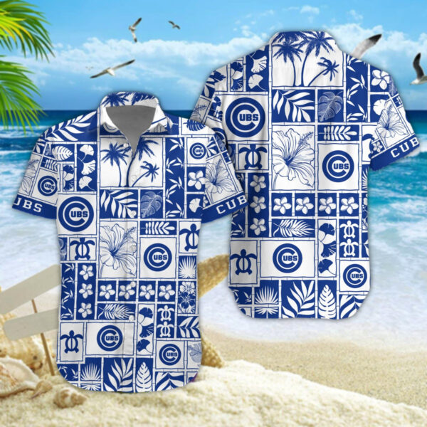 Chicago Cubs Island Patchwork Aloha Hawaiian Shirt for Men And Women