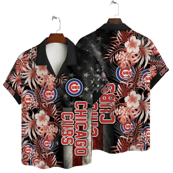 Chicago Cubs Tropical Red Floral Aloha Hawaiian Shirt for Men And Women