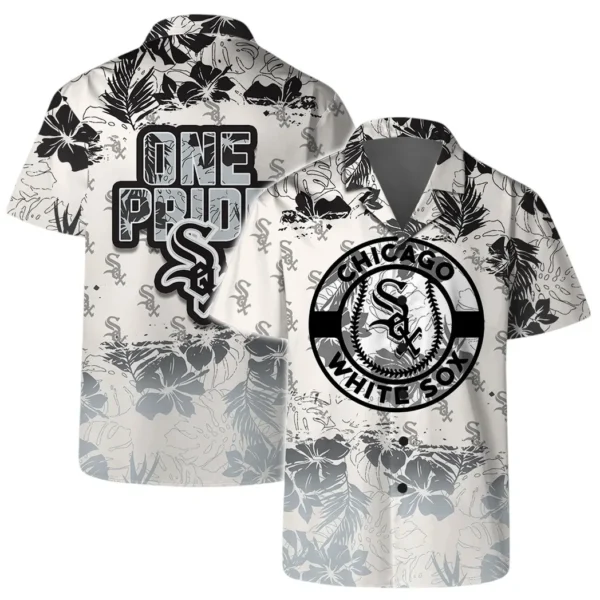 Chicago White Sox Team Logo One Pride Pattern Aloha Hawaiian Shirt for Men And Women