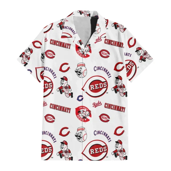 Cincinnati Reds Classic Logo Aloha Hawaiian Shirt for Men And Women