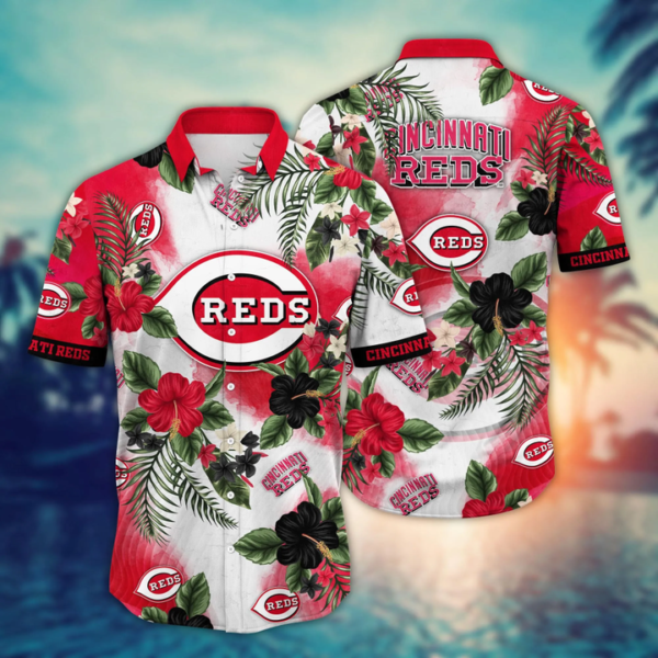 Cincinnati Reds Hibiscus Splash Aloha Hawaiian Shirt for Men And Women