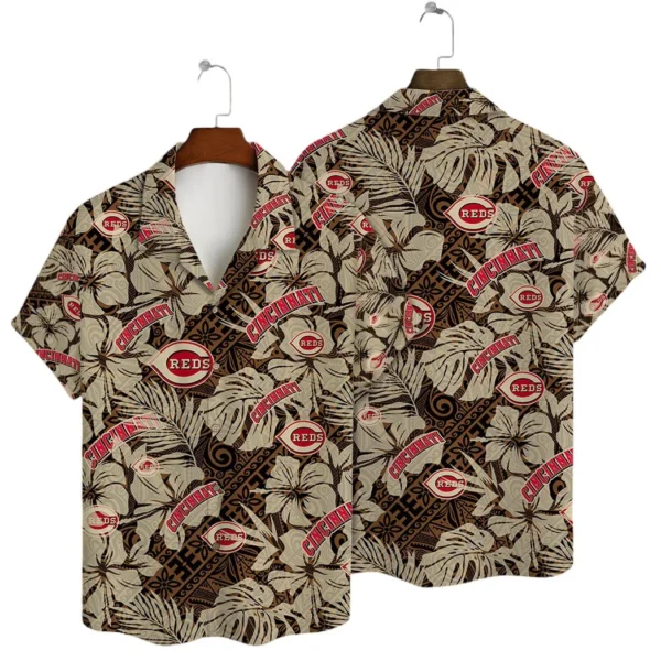 Cincinnati Reds Island Leaves Aloha Hawaiian Shirt for Men And Women