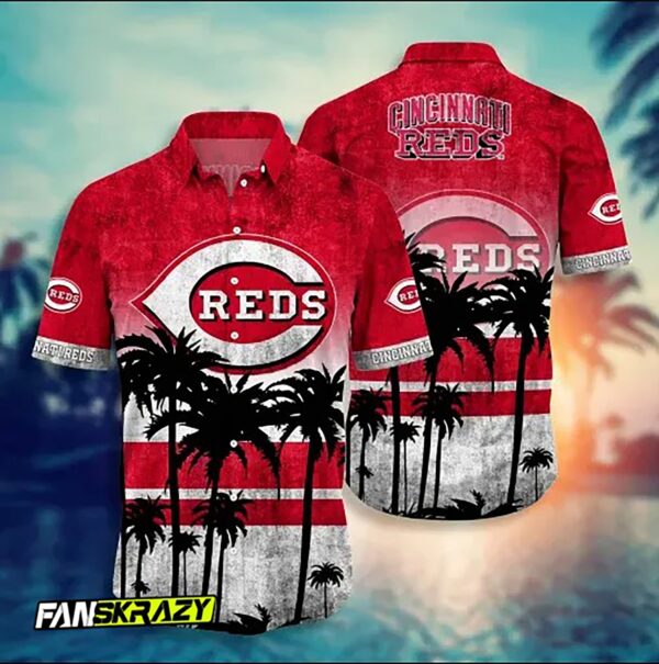Cincinnati Reds Palm Horizon Aloha Hawaiian Shirt for Men And Women
