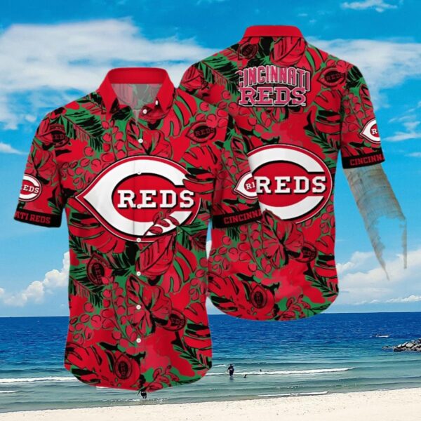 Cincinnati Reds Tropical Foliage Aloha Hawaiian Shirt for Men And Women