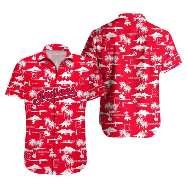 Cleveland Guardians Navy Sketch Aloha Hawaiian Shirt for Men And Women