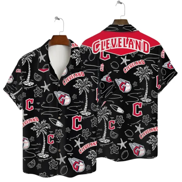 Cleveland Guardians Sunset Palm Aloha Hawaiian Shirt for Men And Women