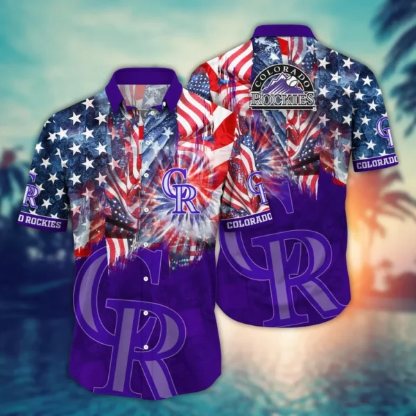 Colorado Rockies Fireworks Celebration Aloha Hawaiian Shirt for Men And Women