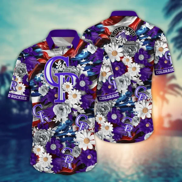 Colorado Rockies Floral Paradise Aloha Hawaiian Shirt for Men And Women