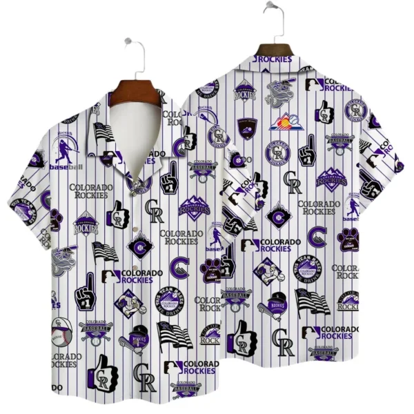 Colorado Rockies Iconic Collage Aloha Hawaiian Shirt for Men And Women