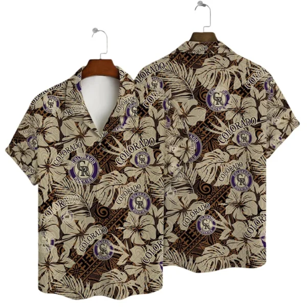 Colorado Rockies Island Fern Aloha Hawaiian Shirt for Men And Women