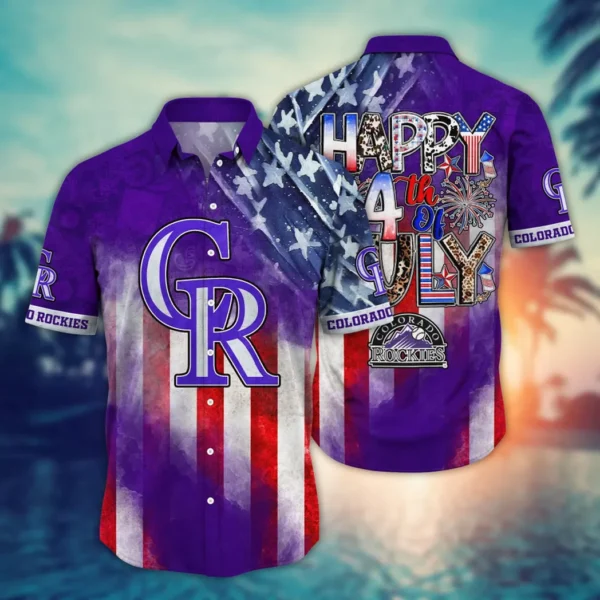 Colorado Rockies Patriotic Pride Aloha Hawaiian Shirt for Men And Women