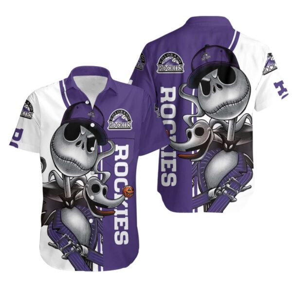 Colorado Rockies Skeleton Groove Aloha Hawaiian Shirt for Men And Women
