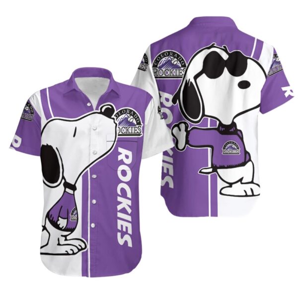 Colorado Rockies Snoopy Cool Vibes Aloha Hawaiian Shirt for Men And Women