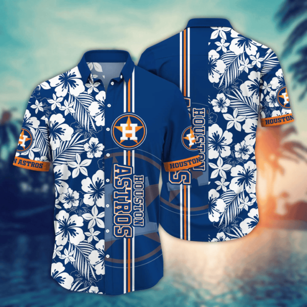 Houston Astros Hibiscus Stripes Aloha Hawaiian Shirt for Men And Women