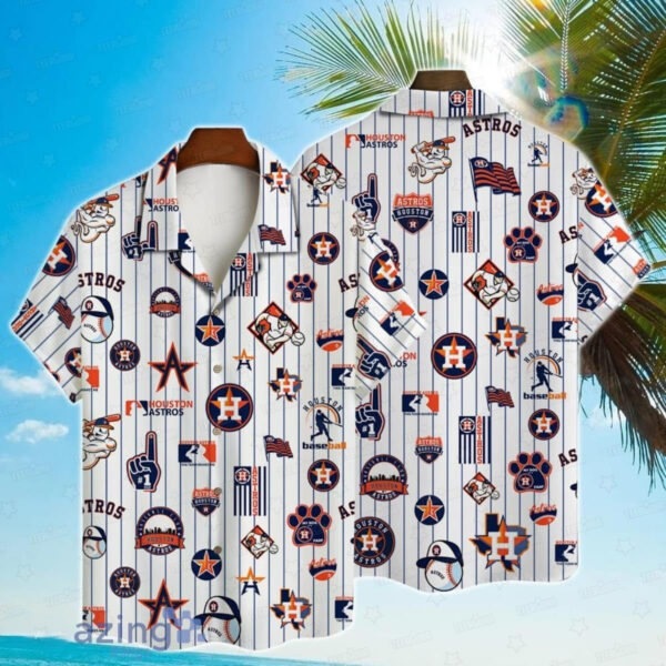 Houston Astros Iconic Stripe Aloha Hawaiian Shirt for Men And Women